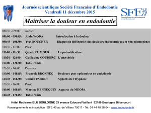 Maîtriser la douleur en endodontie