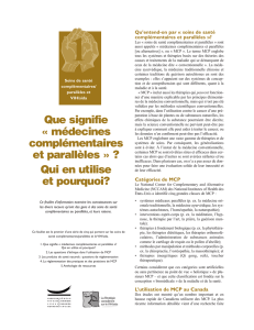 Soins de santé complémentaires/parallèles et VIH/sida
