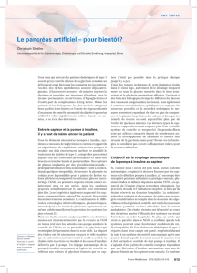 Le pancréas artificiel – pour bientôt?