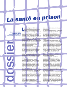 La santé en prison - Haut Conseil de la santé publique