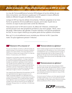 Santé et sécurité : Fiche d`information sur le VIH et le sida