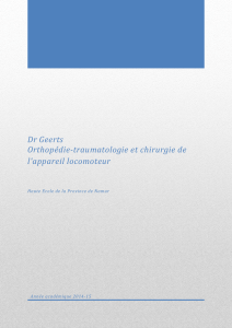 Cours d`orthopédie
