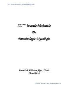 XX Journée Nationale De Parasitologie-Mycologie