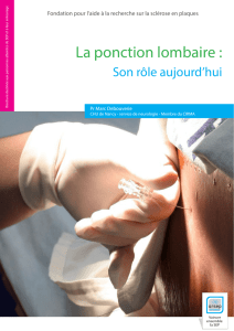 La ponction lombaire