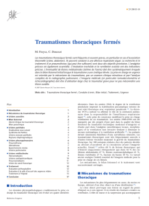 Traumatismes thoraciques fermés