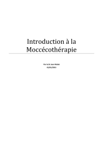 Introduction à la Moccécothérapie 2013