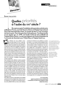 Quelles priorités à l`aube du XXI e siècle