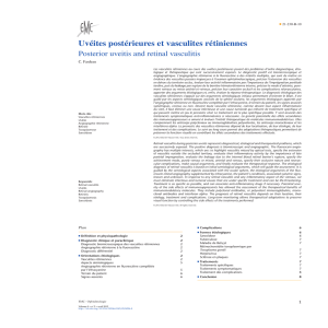 Uvéites postérieures et vasculites rétiniennes