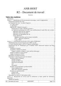 ANR-HOST R2 – Document de travail