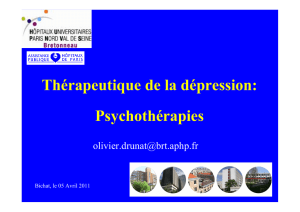 Thérapeutique de la dépression: Psychothérapies