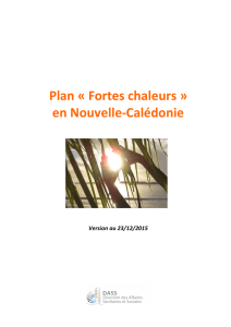 Plan « Fortes chaleurs » en Nouvelle-Calédonie