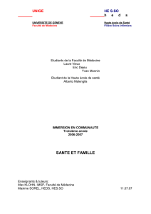Santé et famille - Faculté de médecine
