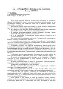 De l`ostéopathie à la médecine manuelle (2006)