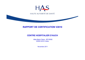 rapport de certification v2010