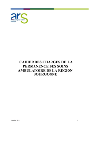 cahier des charges de la permanence des soins