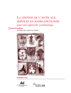 La gestion de l`accès aux services en radio-oncologie