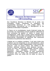 Discours de bienvenue CM Consulting