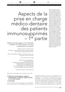 Aspects de la prise en charge médico