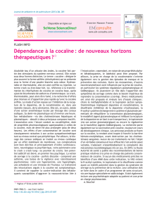 Dépendance à la cocaïne : de nouveaux horizons thérapeutiques ?
