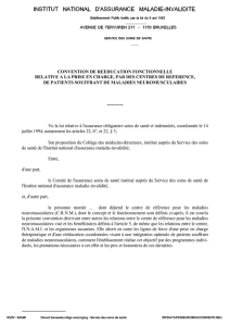 CONVENTION DE REEDUCATION FONCTIONNELLE RELATIVE A