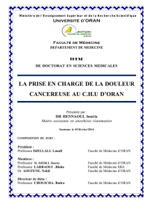 la prise en charge de la douleur cancereuse au