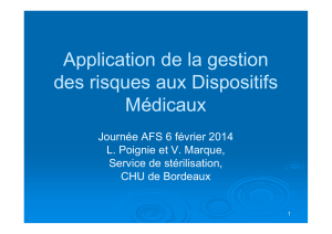 Application de la gestion des risques aux dispositifs médicaux