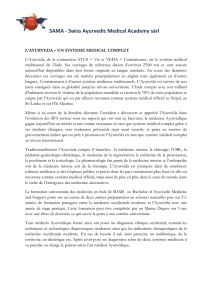l`ayurveda – un systeme medical complet