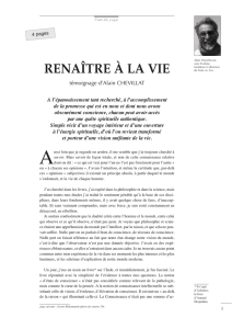 renaître à la vie