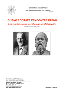 Quand Socrate rencontre Freud, psychologie et philosophie