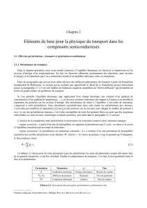 Eléments de base pour la physique du transport dans les