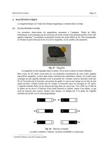 Page 51 4. MAGNÉTOSTATIQUE La magnétostatique est l