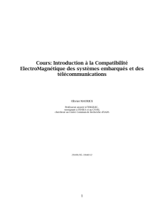 Cours: Introduction à la Compatibilité ElectroMagnétique des