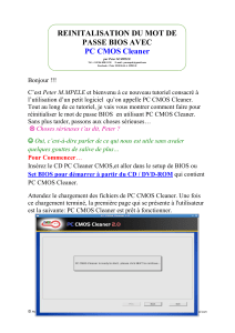 REINITIALISATION DU MOT DE PASSE BIOS AVEC PC CMOS Cleaner by Peter MM