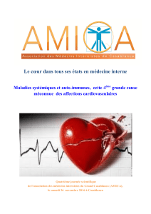 Les maladies auto-immunes 4ème cause des affections vasculaires en débat en médecine interne au Maroc