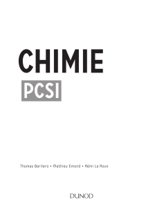 Chimie PCSI