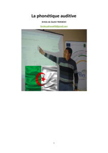 La phon&eacute;tique auditive