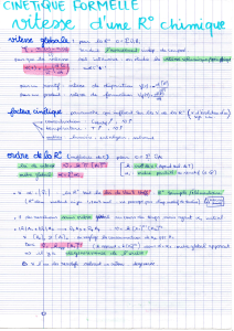 résumé cinétique chimique
