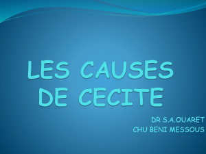 Cause de cetité  (Cours CHU B nimessous)