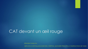 Œil rouge : Diagnostic et prise en charge - Ophtalmologie