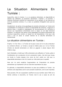La Situation Alimentaire En Tunisie