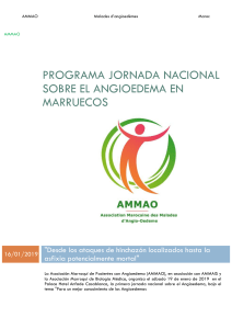 Programa Primera Jornada Nacional sobre el Angiodema - AMMAO News