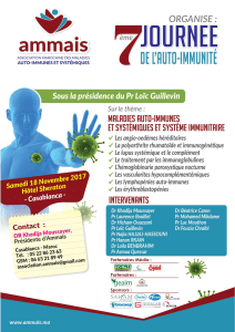 7ème Journée de l'auto-immunité  au Maroc : les dérèglements du système immunitaire contre lui même