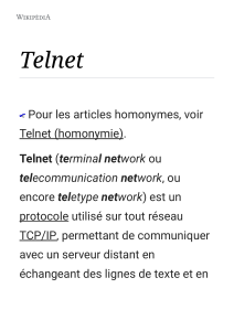 Telnet — Wikipédia