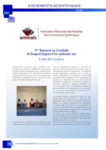 5ème rencontre sur la maladie de Gougerot -Sjogren et les syndromes secs  à Casablanca -AMMAIS Info