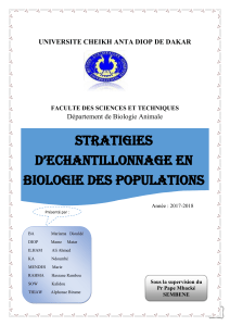 rapport stratégie d’échantillonnage en biologie des populations