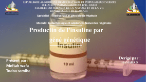 fabrication l'insuline