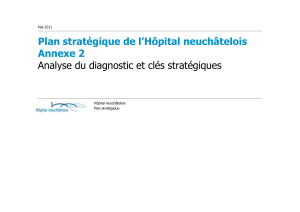 Plan stratégique de l Hôpital neuchâtelois Annexe 2 Analyse du diagnostic et clés stratégiques