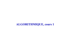 Cours Algorithme