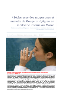 Sécheresse des muqueuses et maladie de Gougerot-Sjögren en médecine interne au Maroc