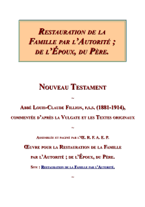Nouveau Testament - 27 livres - Abbé Louis-Claude Fillion - V 2011-08-05